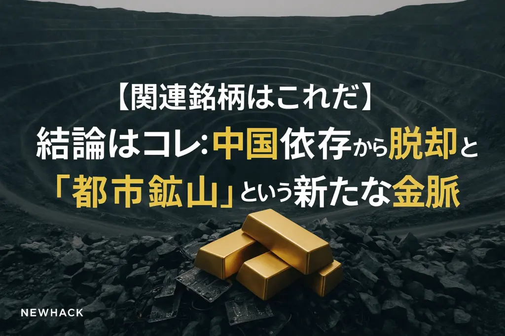 結論はコレ:中国依存からの脱却と「都市鉱山」という新たな金脈